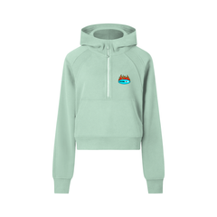 Original FictionHouse Cropped Half-Zip Hoodie