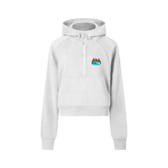 Original FictionHouse Cropped Half-Zip Hoodie