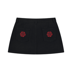 Jean,Skirt,Mini,Red