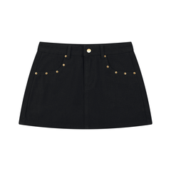 Jean,Skirt,Mini,Red