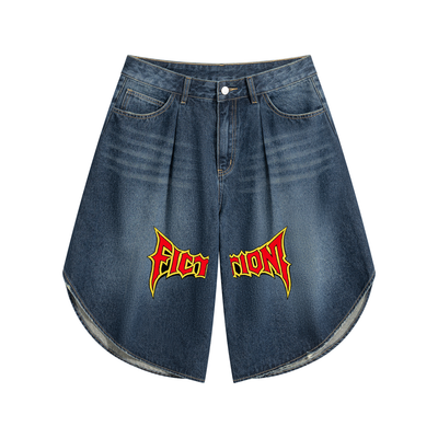 Original Fiction House Men’s Wide Leg Denim Shorts