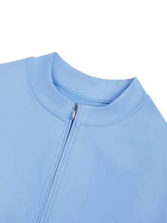 Women’s Tight Flared Leg Quarter-Zip Jumpsuit