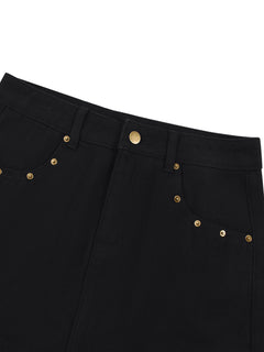 Jean,Skirt,Mini,Red